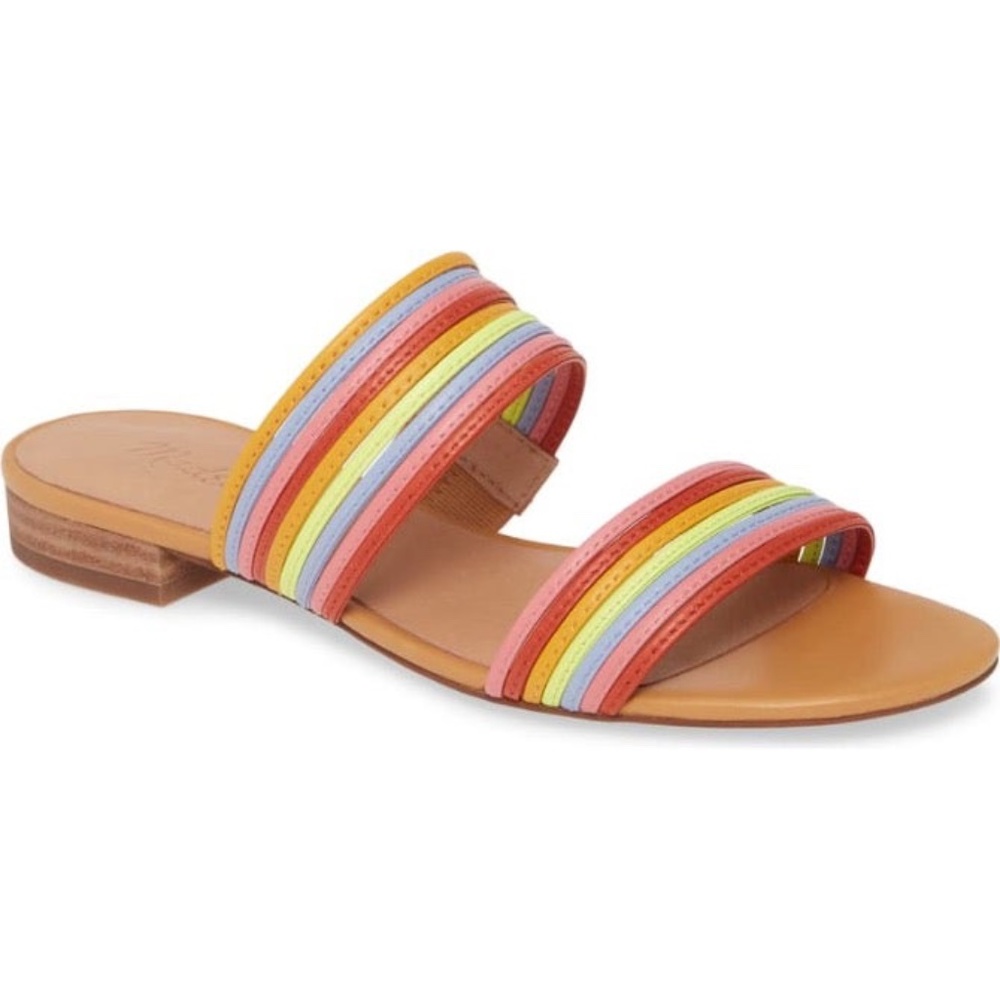 NWT Madewell US 10 Meg Slide Multi-Color Sandal